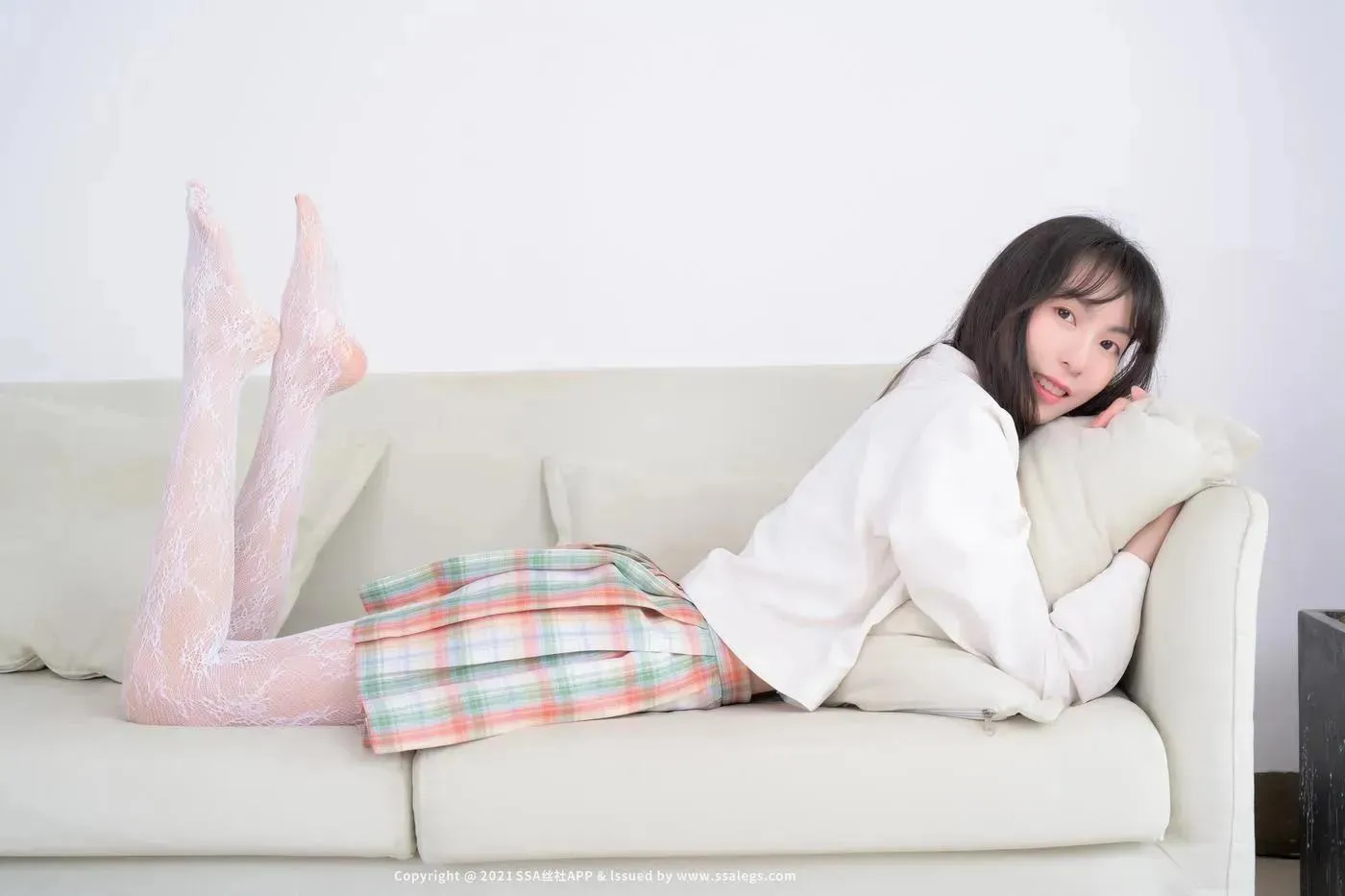 [SSA丝社]超清写真 NO.677 腿模团团的白色网袜（下）[23] [41P]插图1